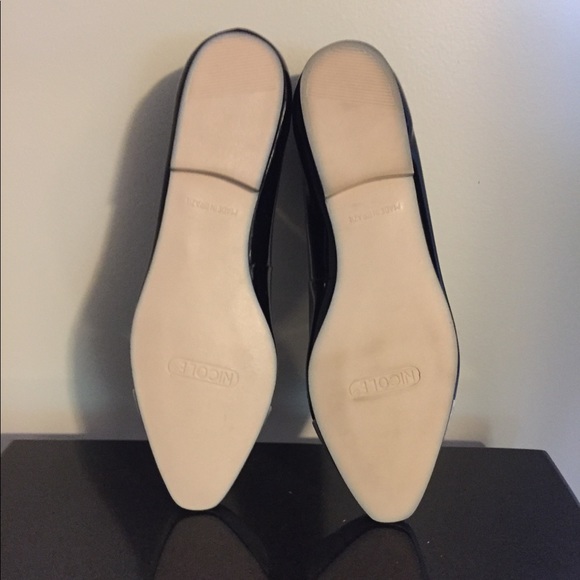 Silver Toed Black Flats by Nicole - Picture 4 of 7